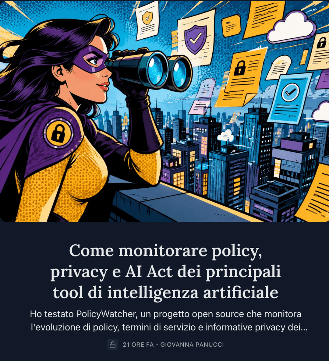 Gladiatori Digitali PolicyWatcher article preview